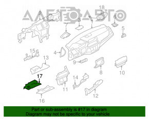 Capacul panoului frontal al spatiului pentru picioarele soferului BMW X5 E70 07-13 negru, zgarietura