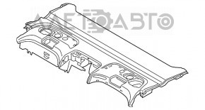 Полка задняя BMW 7 G11 G12 16-22 черная, под шторку, Harman Kardon