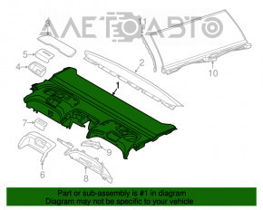 Полка задняя BMW 7 G11 G12 16-19 беж, под шторку