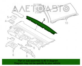 Накладка задней полки задняя BMW 7 G11 G12 16-22 черн