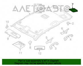 Накладка потолка под ремень BMW X1 F48 16-22 черная