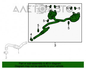 Silencer spate cu tevi Dodge Journey 11- 3.6 fwd cu capace cromate