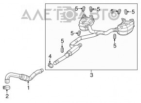 Silencer spate cu tevi Dodge Journey 11- 3.6 fwd cu capace cromate