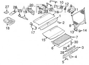 Capac portbagaj Mini Cooper Clubman R55 07-14 negru, uzat