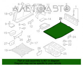 Capac portbagaj BMW 3 F30 4d 12-18 negru, sub plasă