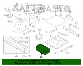 Organizatorul din portbagajul BMW X3 F25 11-17