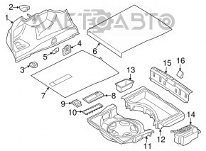 Накладка проема багажника BMW 7 G11 G12 16-19 черная