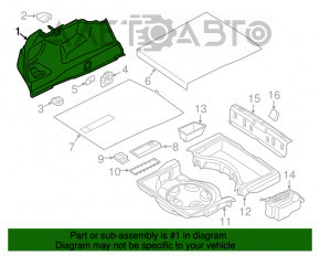 Capacul arcului drept BMW 7 G11 G12 16-22 negru