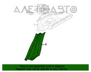 Capac spate stânga BMW X1 F48 16-22, neagră, zgârieturi