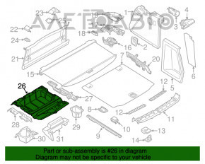 Поддон багажника BMW X3 G01 18-21 без запаски, черный