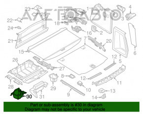 Buzunarul portbagajului stâng BMW X3 G01 18-21