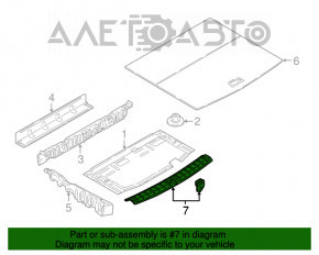 Capac portbagaj BMW X1 F48 16-22 X-line crom, zgârieturi