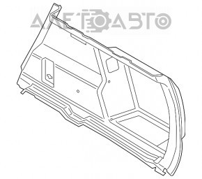 Capacul arcului drept BMW X1 F48 16-22 negru sub buzunar.