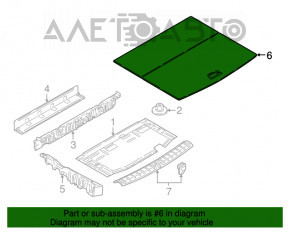 Пол багажника BMW X1 F48 16-22 черный