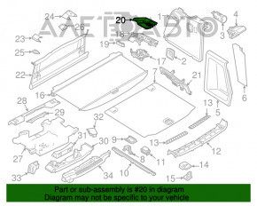 Capacul arcului stâng BMW X3 G01 18-21 negru, sub centură