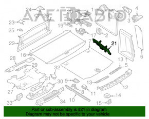 Roleta de ghidon dreapta pentru portbagaj BMW X3 G01 18-21, neagră