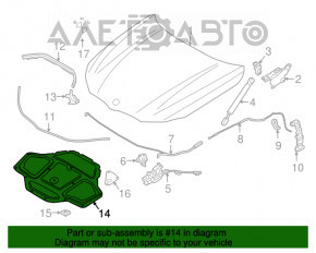 Изоляция капота центр BMW 7 G11 G12 16-19 большая