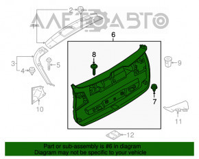 Capacul portbagajului inferior al ușii BMW X1 F48 16-22 negru, zgârieturi