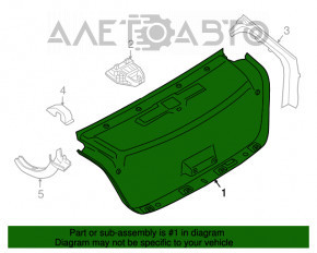 Capacul portbagajului BMW 7 G11 G12 16-22 negru.