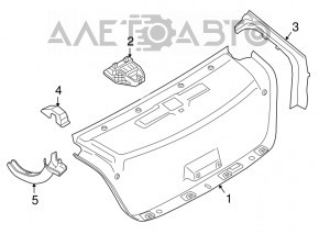 Capacul portbagajului BMW 7 G11 G12 16-22 negru.