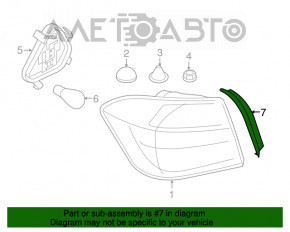 Capacul farului stâng BMW F30 16-18 nou OEM original