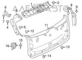 Capacul portbagajului inferior al usii BMW X3 G01 18-21 negru