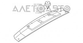 Обшивка двери багажника верхняя BMW X1 F48 16-22 черная, царапины