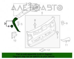 Capacul portbagajului stânga BMW X1 F48 16-22 negru