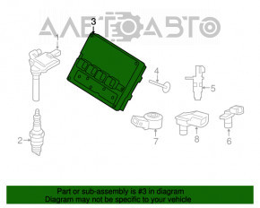 Modulul ECU al motorului Dodge Durango 12-13 5.7