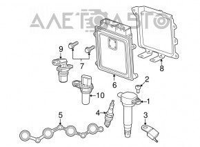 Modulul ECU al motorului Jeep Compass 11-16 2.4