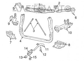 Bara de protecție a televizorului dreapta Dodge Durango 11-13