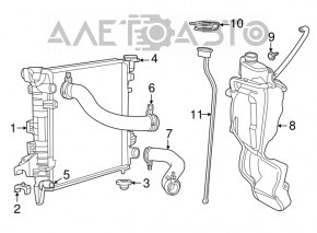 Capacul rezervorului de expansiune al sistemului de răcire Dodge Durango 11-