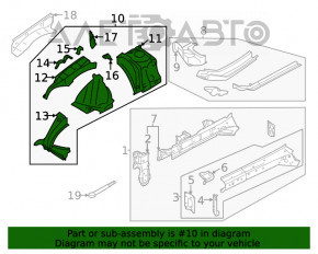 Partea din față dreapta a Subaru Outback 20 - argintiu