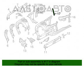 Suportul de sticlă din față, spate, stânga pentru BMW X3 G01 18-21