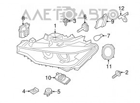 Suport faruri dreapta sus BMW 3 F30 12-18 nou OEM original