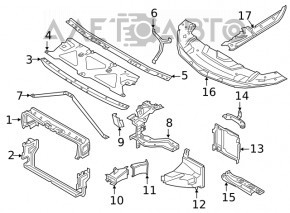 Кронштейн радиатора дополнительного левый нижний BMW 7 G11 G12 16-22 B58