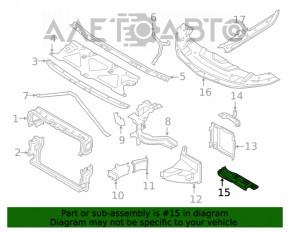 Suport radiator suplimentar dreapta jos BMW 5 G30 17-23 nou original