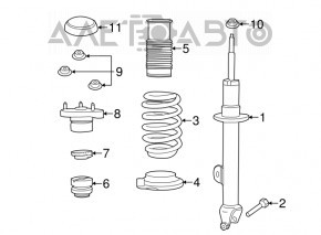 Амортизатор передний правый Chrysler 300 11- 3.6 RWD