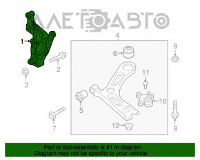 Capacul frontal stânga Hyundai Sonata 15-19 din aluminiu