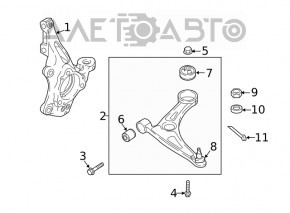 Axa fata dreapta Kia Niro 17-22 HEV, PHEV nou original OEM