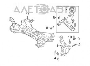 Цапфа передняя левая Hyundai Sonata 11-15 новый OEM оригинал