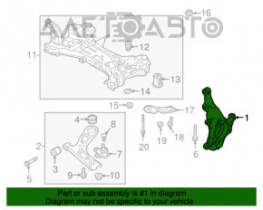 Axa fata stanga Hyundai Elantra AD 17-20 nou original OEM