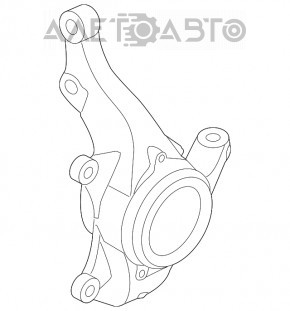 Цапфа со ступицей передняя правая Kia Forte 4d 14-18 с кожухом