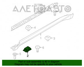 Bara de protecție sub motor pentru BMW X3 F25 11-17 este îndoită.