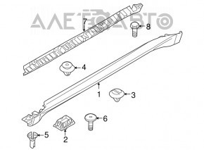 Suportul de suspensie frontal stânga BMW X5 F15 14-18