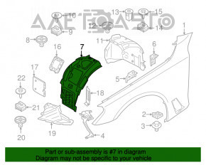 Aripa fata stanga pentru BMW 5 G30 17-23.