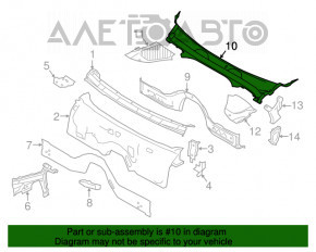 Grila stergatoarelor de plastic BMW 7 G11 G12 16-22