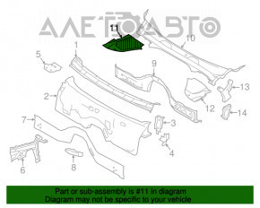 Grila stergatoarelor din plastic dreapta BMW 7 G11 G12 16-22