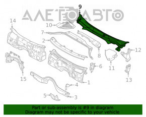 Grila stergatoarelor din plastic pentru BMW X3 G01 18-21