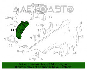 Подкрылок передний правый передняя часть BMW X5 19- OEM